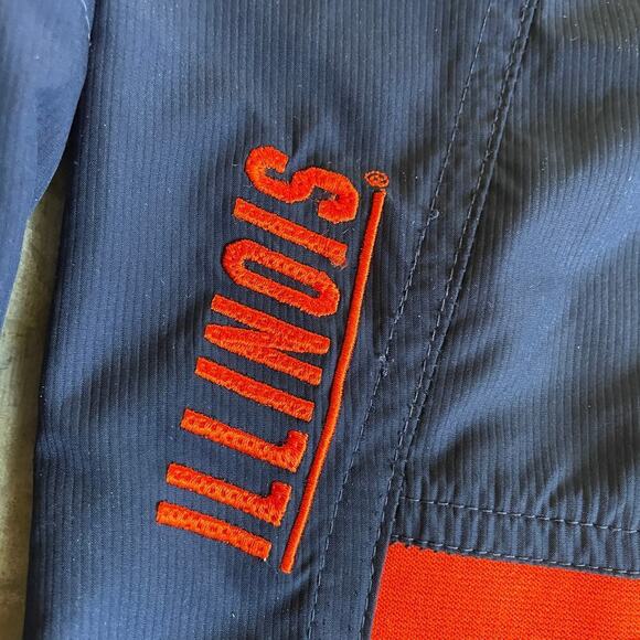 Vintage Illinois Fighting Illini Nike Fit Storm Windbreaker Jacket Large 90s - Picture 5 of 15